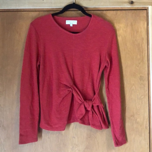 Madewell Texture & Thread long sleeved front tie gauze textured shirt - Picture 1 of 6